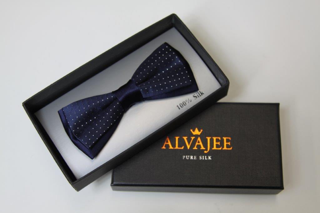 Sergio 13 - Contrast Navy Dot - Bow