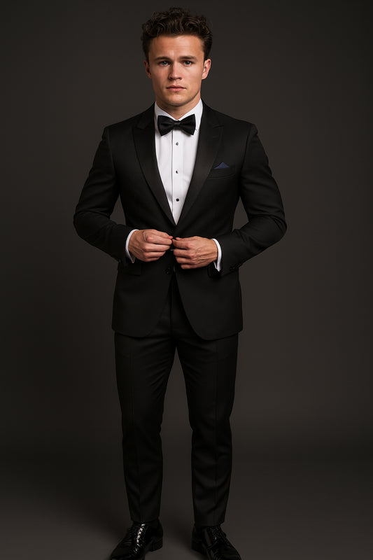 MESSI - Peak Collar Dinner Suit - Australian Merino Wool
