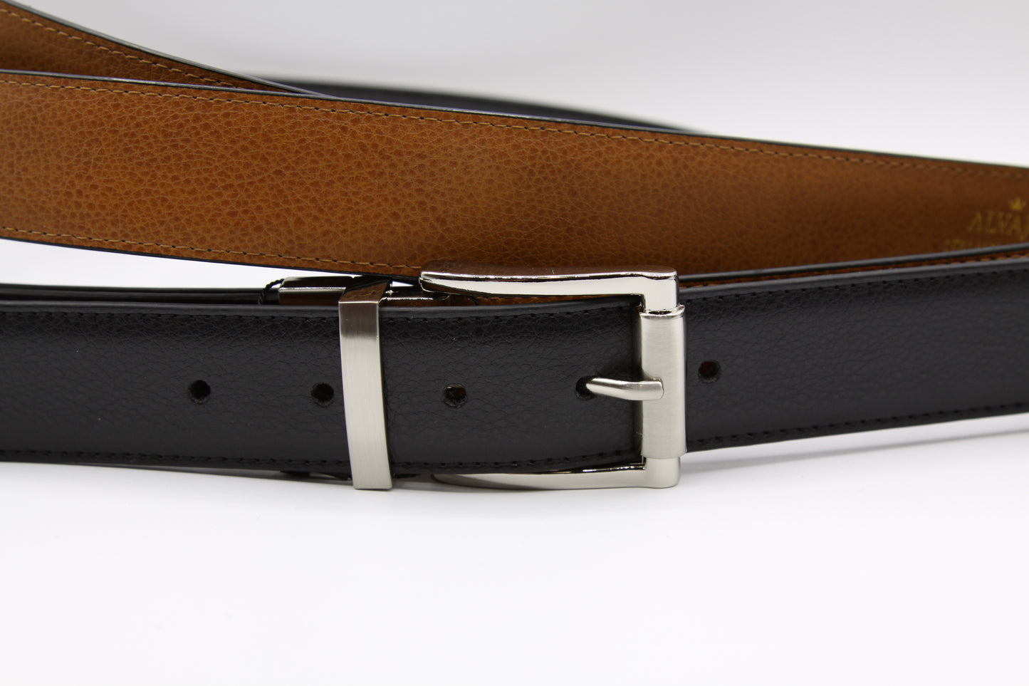 17900104 - Italian Leather Belt - Reversible Black/Tan