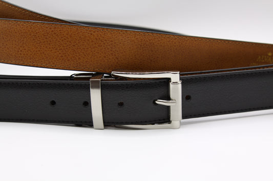 17900104 - Italian Leather Belt - Reversible Black/Tan
